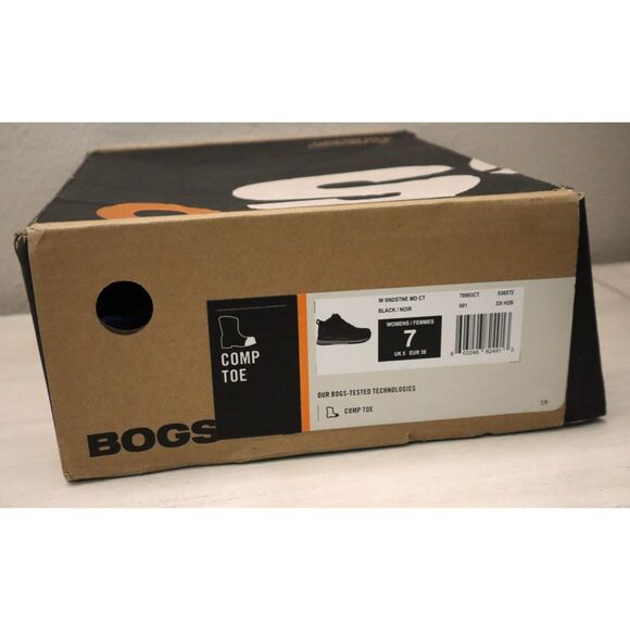 Bogs 78993CT-001 Women Sz 7B Black Sandstone Mid Composite Safety Toe Shoes - Picture 12 of 12